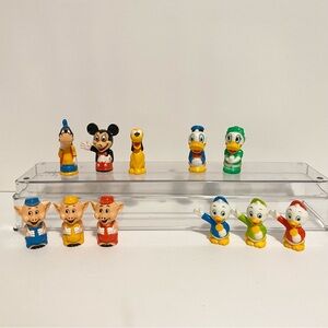 Vintage Disneyland Playmates Playset Figures Mickey Pluto 3 Pigs Huey Donald Toy